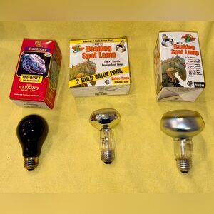 3 -  Reptile Basking Heat Lamps - Brand New